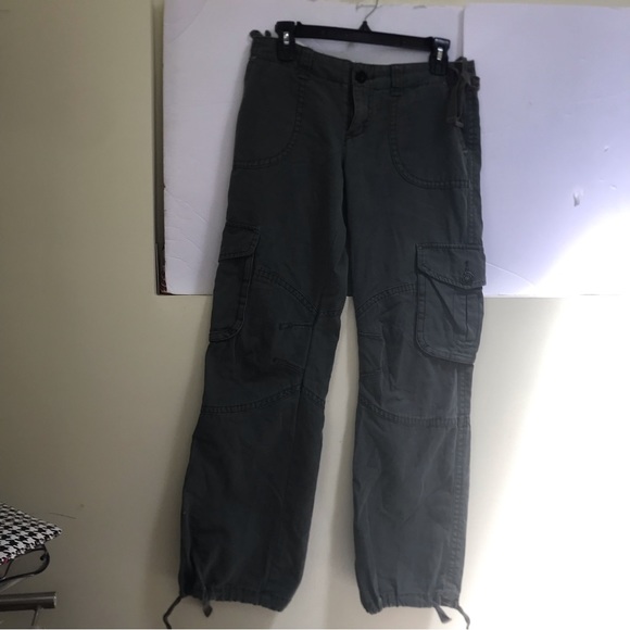 Aritzia Talula Cargo Military Cotton Pants Pockets Straight Leg Jogger Zipper 6 - Picture 2 of 16